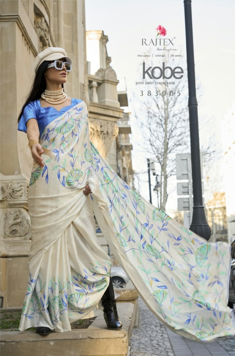 Kobe Nx By Rajtex Satin Crepe Modern Printed Saree